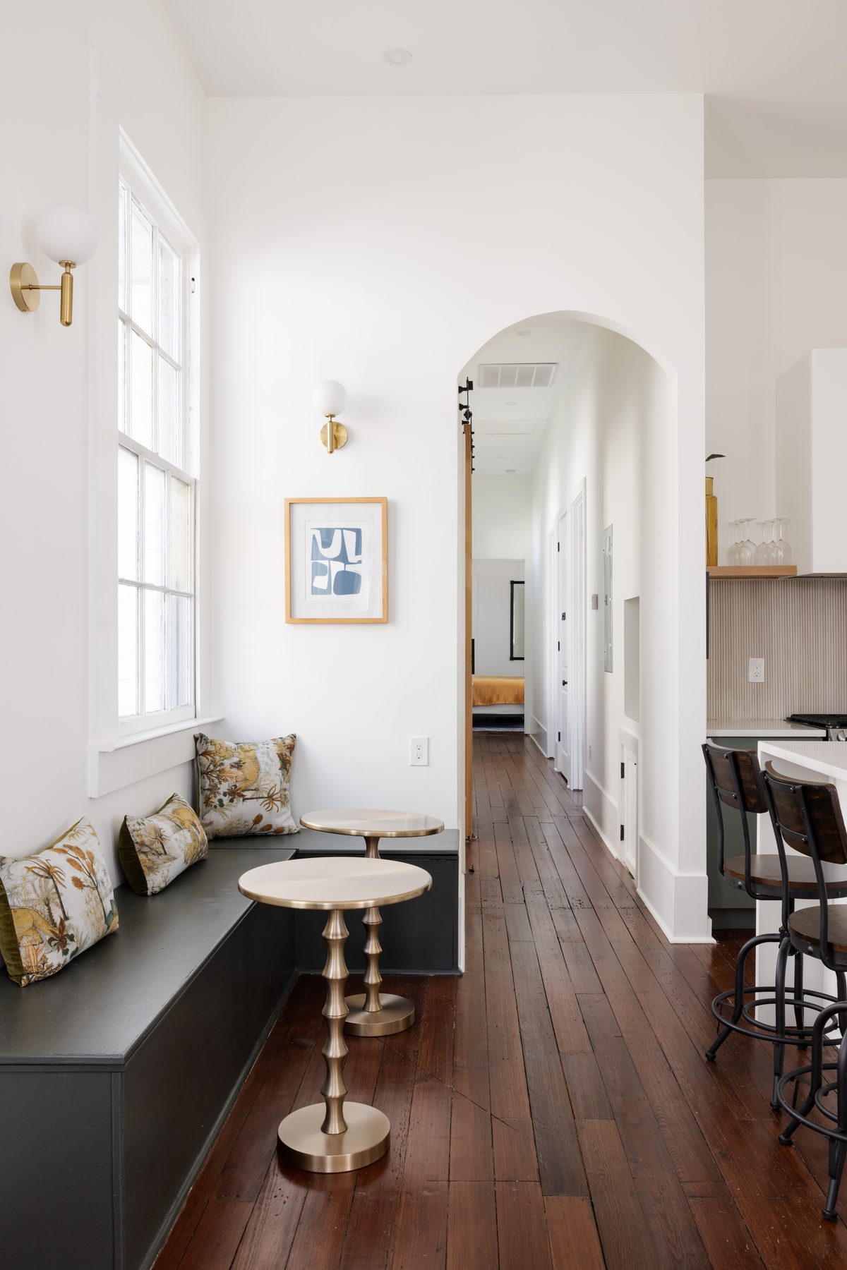 Carondelet hall arch from the kitchen nook